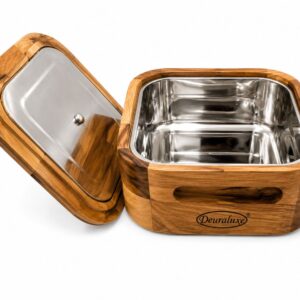 Deuralux Wooden Square Insulated Casserole 1500ml