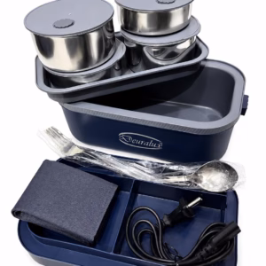 Deuralux ElectroMeal Elite Premium Electric Lunch Box with 4 Stainless Steel Containers
